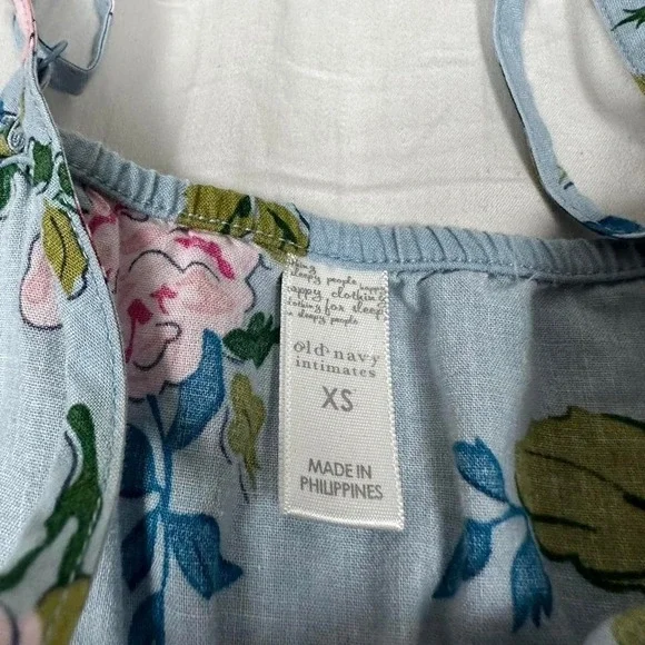 Vintage y2k Old Navy blue & pink floral babydoll mini summer dress - Picture 4 of 5